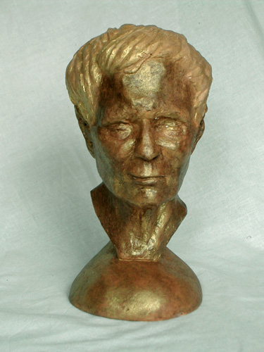 mjt, portrait in clay