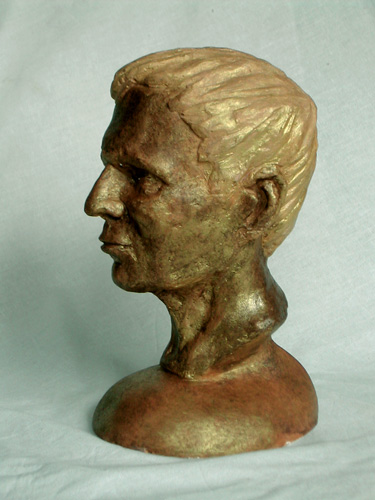 mjt, portrait in clay