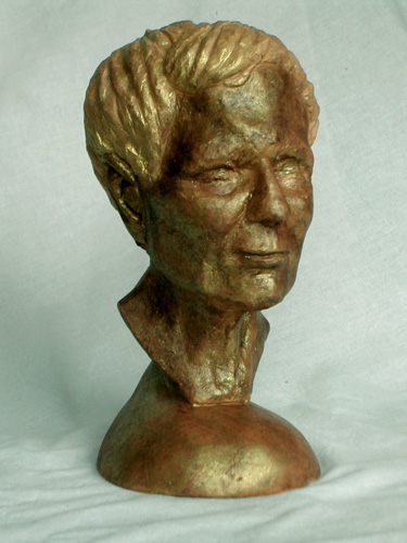 mjt, portrait in clay