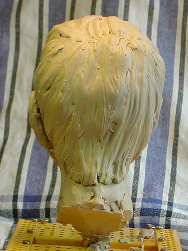 mjt, portrait in clay