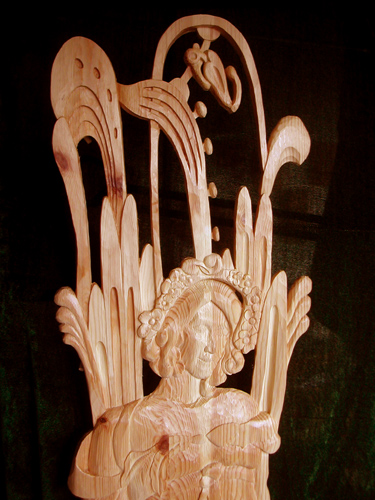 young man, portrait in clay