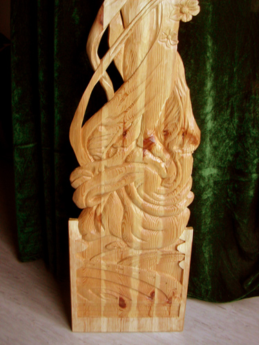 young man, portrait in clay